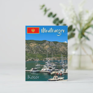 Beautiful Kotor Bay in Montenegro travel Holiday Postcard