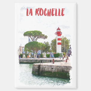 Beautiful La Rochelle France Lighthouse Travel Magnet