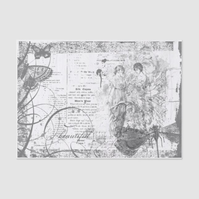 Beautiful Ladies dcoupage Tissue Paper (Front)