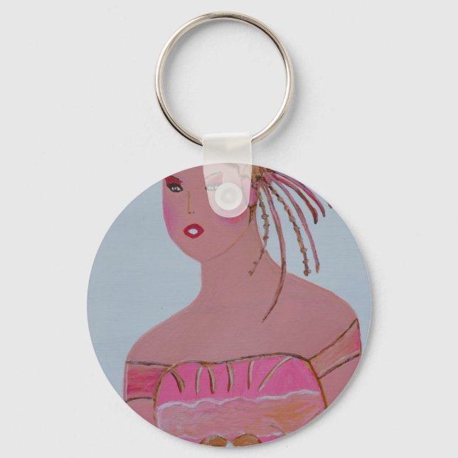 Beautiful Lady 3.JPG Key Ring (Front)