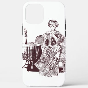 Beautiful Lady drinks tea iPhone 12 Pro Max Case