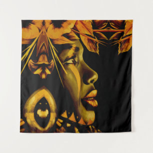 Beautiful lady from the past tapestry