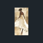 Beautiful Lady in White Dress Aesthetic Canvas Art<br><div class="desc">Transform your living space with the "Beautiful Lady in White Dress Aesthetic Canvas Art." This elegant canvas art piece captures the grace and poise of a woman dressed in a flowing white summer dress, set against a serene beige background. The sophisticated design exudes timeless beauty, making it a perfect addition...</div>