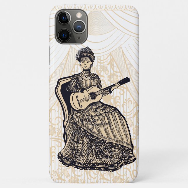 Beautiful lady with guitar Case-Mate iPhone case (Back)