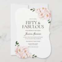 Beautiful Laid Blush Pink Elegant 50th Birthday