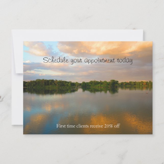 Beautiful Lake at Sunset Invitation (Front)
