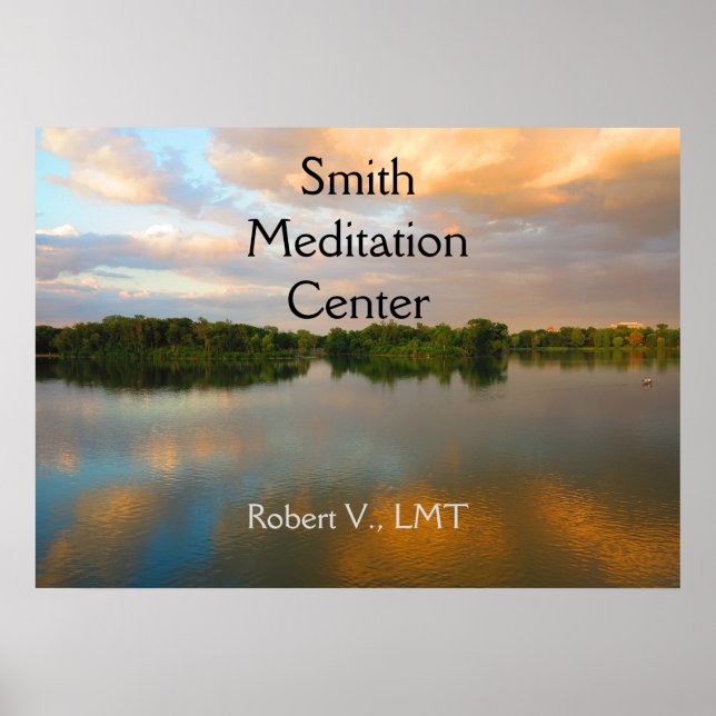 Beautiful Lake at Sunset Poster (Front)