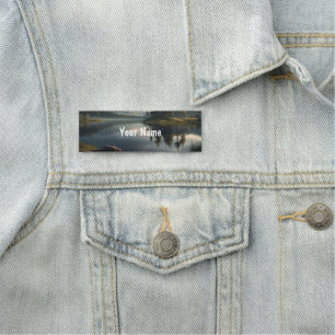 Beautiful Lake Canoe Water Name Tag