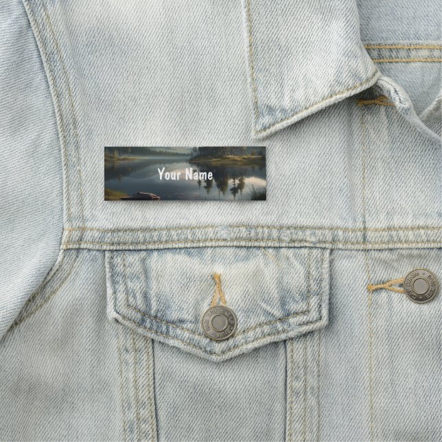 Beautiful Lake Canoe Water  Name Tag (In Situ)