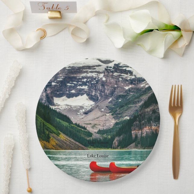 Beautiful Lake Louise, Canada Paper Plate (Wedding)