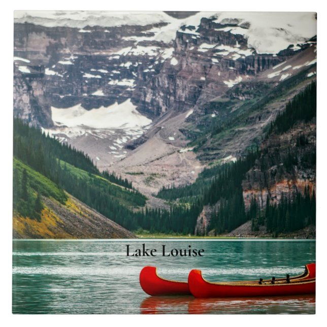 Beautiful Lake Louise, Canada Tile (Front)