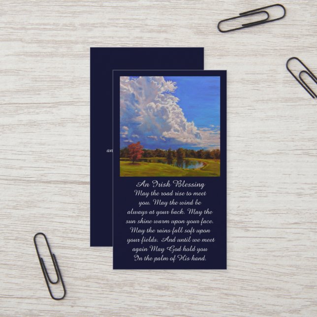 Beautiful Lake Memorial Sympathy Card (Front/Back In Situ)