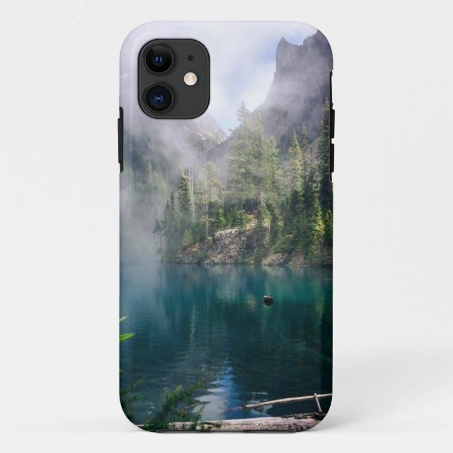 Beautiful Lake Mountain Photo iPhone Case (Back)