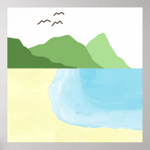 beautiful landscape art poster