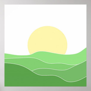 beautiful landscape art poster