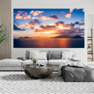 Beautiful Landscape at Dawn Tropical South Pacific Poster