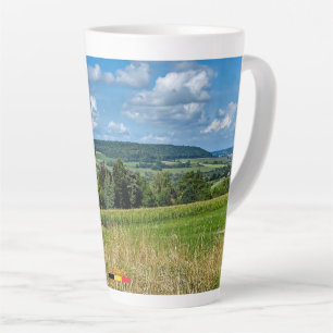 Beautiful landscape in Wallonia, travel Latte Mug