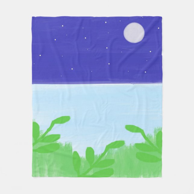 beautiful landscape painting art fleece blanket (Front)
