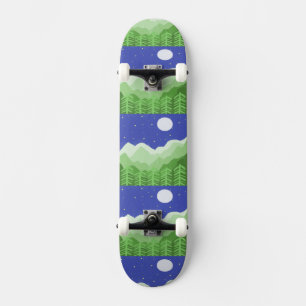 beautiful landscape painting art skateboard