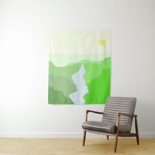 beautiful landscape painting art tapestry