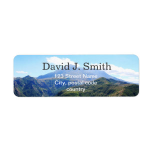 beautiful landscape photography address label.