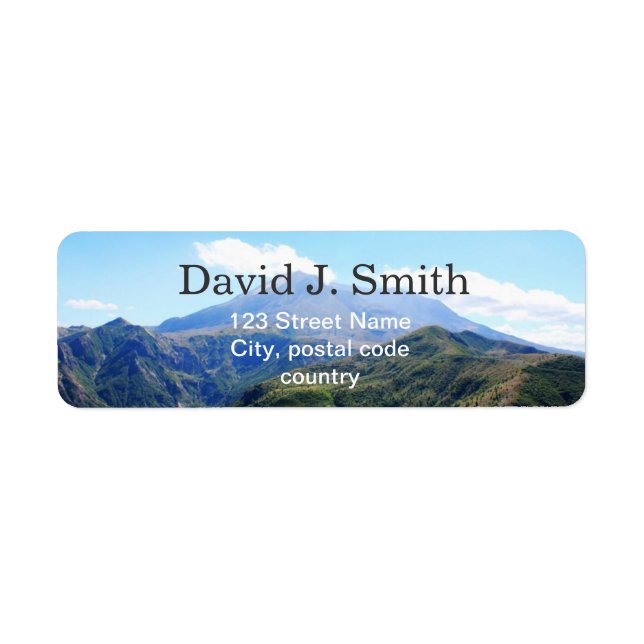beautiful landscape photography address label. (Front)