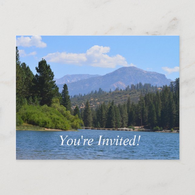 beautiful landscape picture graduation party invitation postcard (Front)