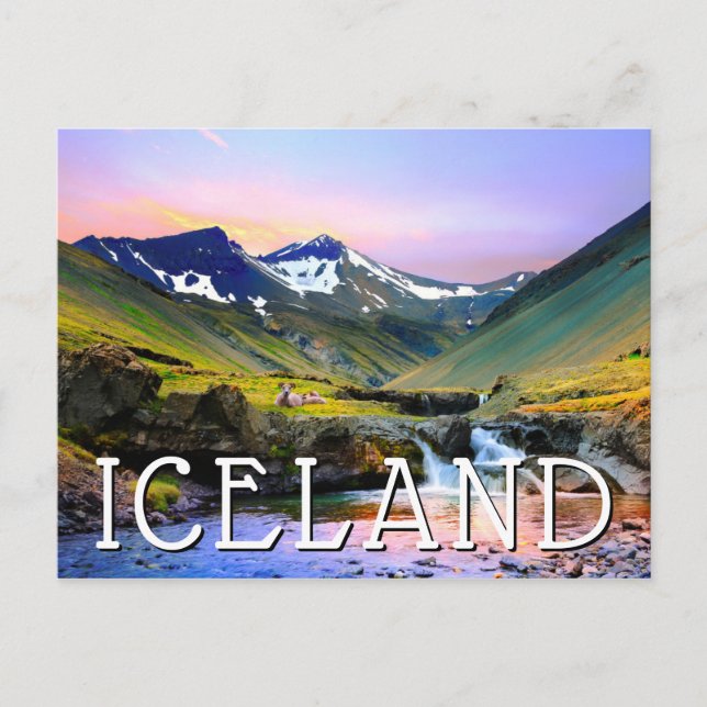 Beautiful Landscape Scenery of Iceland Postcard (Front)