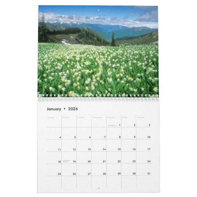 Beautiful Landscapes Of The World Calendar (Jan 2026)