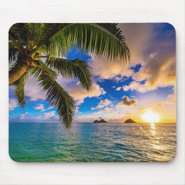 Beautiful Lanikai Beach Hawaii Mouse Pad (Front)