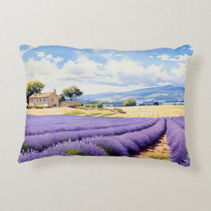 Beautiful lavender field in Provence Decorative Cushion