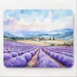 Beautiful lavender fields art mouse pad<br><div class="desc">Beautiful lavender fields art.</div>