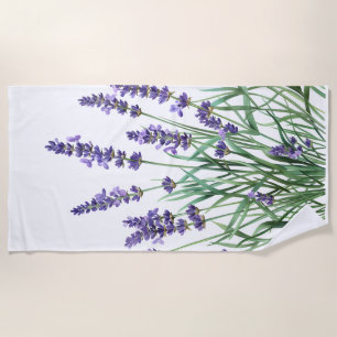 Beautiful Lavender Garden Flower Floral Beach Towel