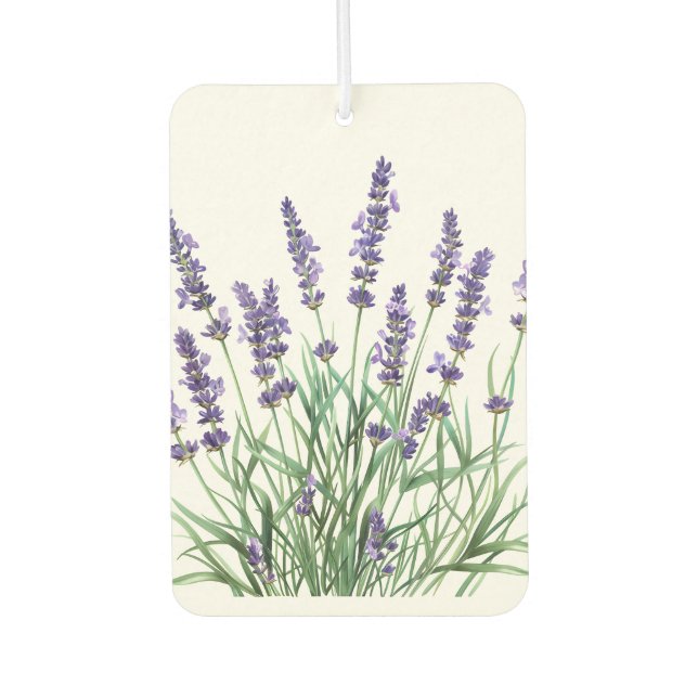 Beautiful Lavender Garden Flower Floral Car Air Freshener (Front)