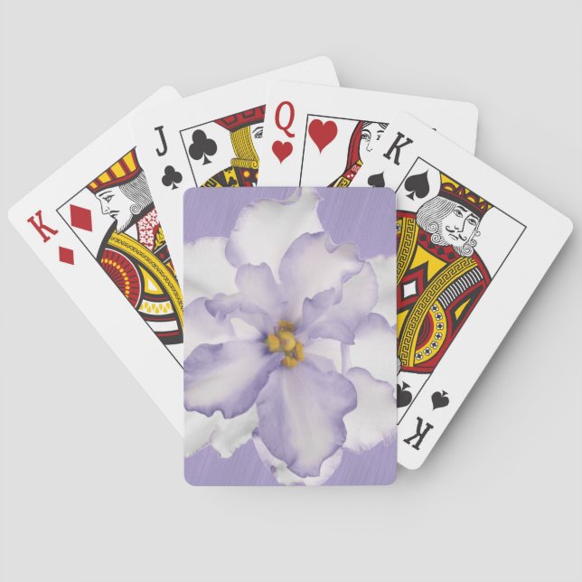 Beautiful Lavender Orchid Playing Cards (Back)