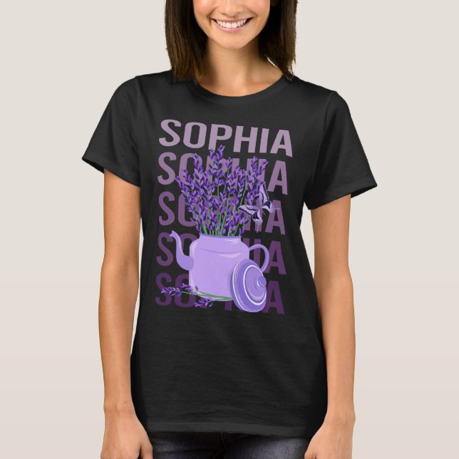 Beautiful Lavender - Sophia Name T-Shirt (Front)