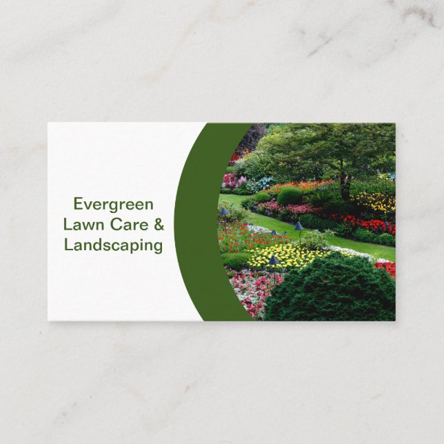 Beautiful Lawn Photo III Landscaping Business Card (Front)