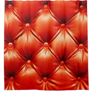 Beautiful leather upholstery sofa with buttons shower curtain