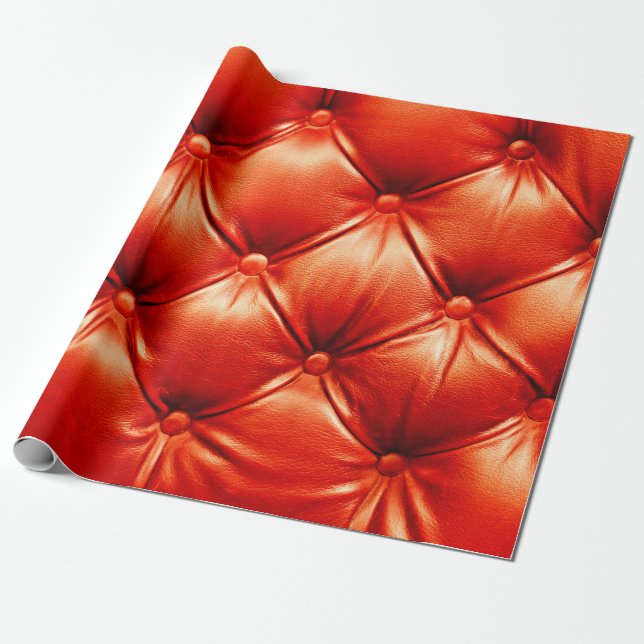 Beautiful leather upholstery sofa with buttons wrapping paper (Unrolled)