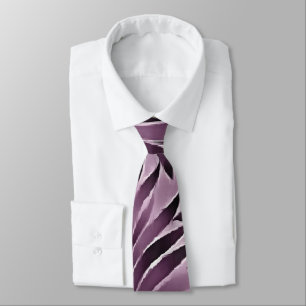 Beautiful Leaves in Aubergine Purple Tie