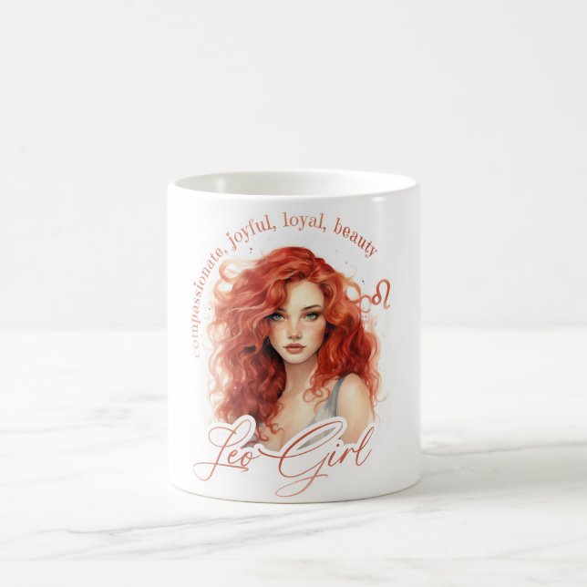 Beautiful Leon Girl With Traits Coffee Mug (Center)