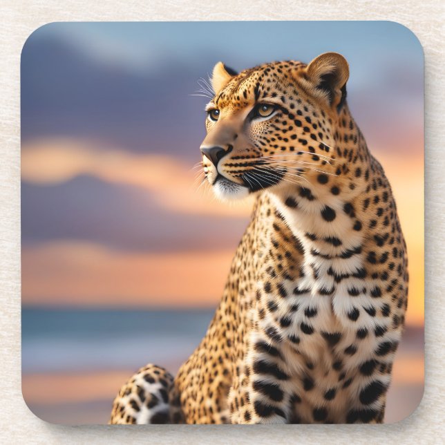 Beautiful Leopard Coaster (Front)