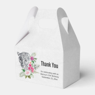 Beautiful Leopard Head Portrait in Watercolor Favour Box
