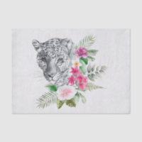 Beautiful Leopard Head Portrait in Watercolor