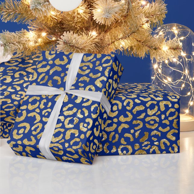 Beautiful Leopard Print Christmas Wrapping Paper (Holidays)