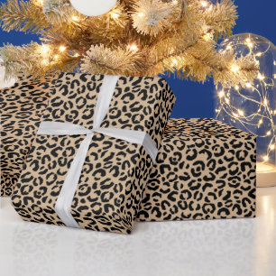 Beautiful Leopard Print Christmas Wrapping Paper
