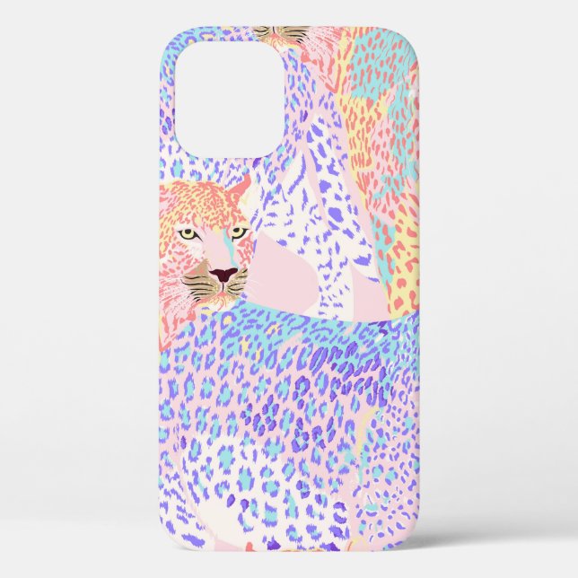 Beautiful Leopard Seamless Pattern illustration Ar Case-Mate iPhone Case (Back)