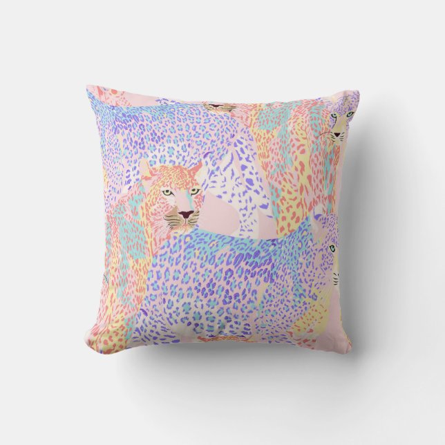 Beautiful Leopard Seamless Pattern illustration Ar Cushion (Front)