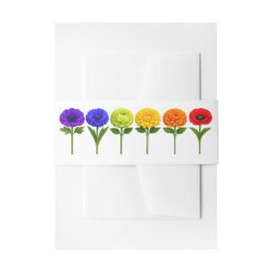 💍Beautiful LGBT Flourish Together  Invitation Belly Band