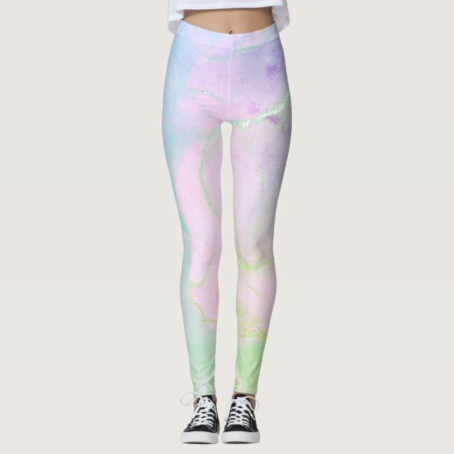Beautiful Light Pastel Coloured Leggings (Front)